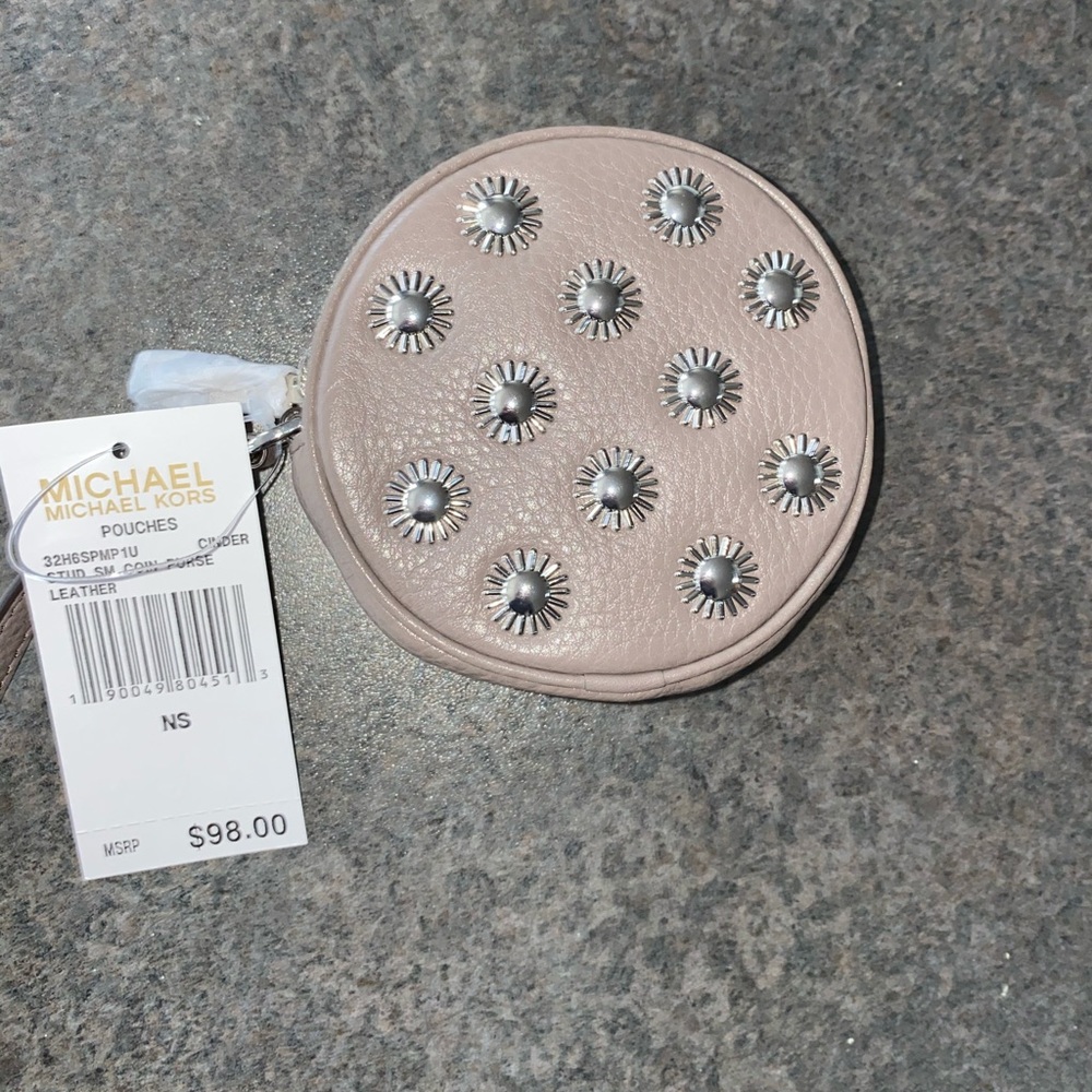 NWT 🌞 Michael Kors Small Stud Leather Coin Purse